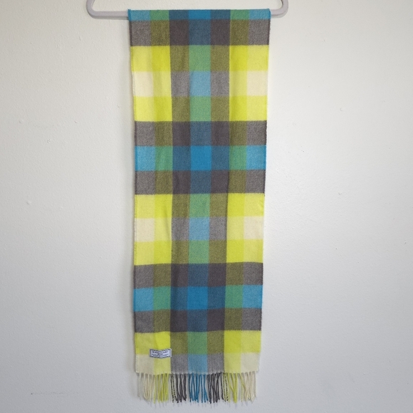 The Woollen Market Ireland Irish Merino Wool Multicolor Preppy Academia Scarf - Picture 2 of 7